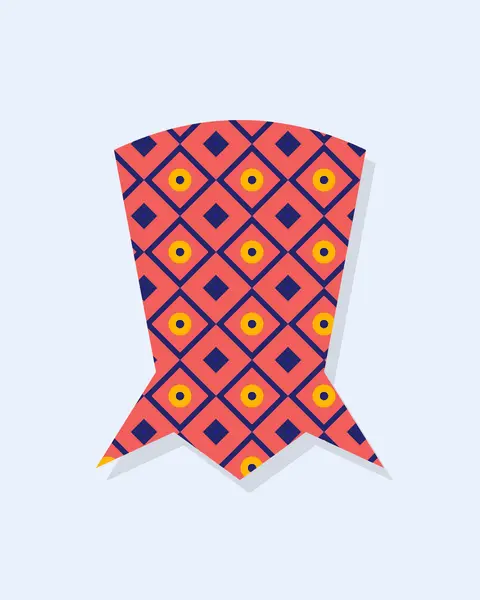 Lenço Tofo em coral