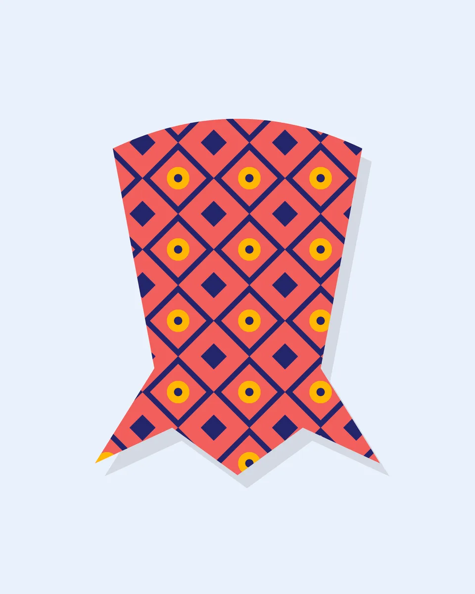 Lenço Tofo em coral