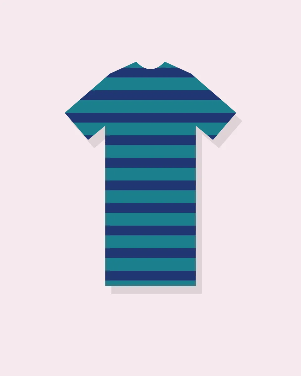 T-shirt Riscas Inhaca em oceano