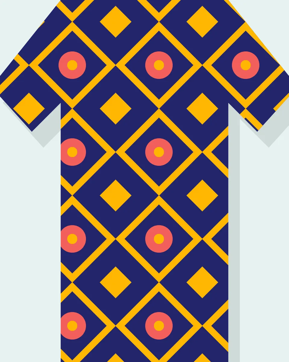 Camisa Mini Baixa em índigo
