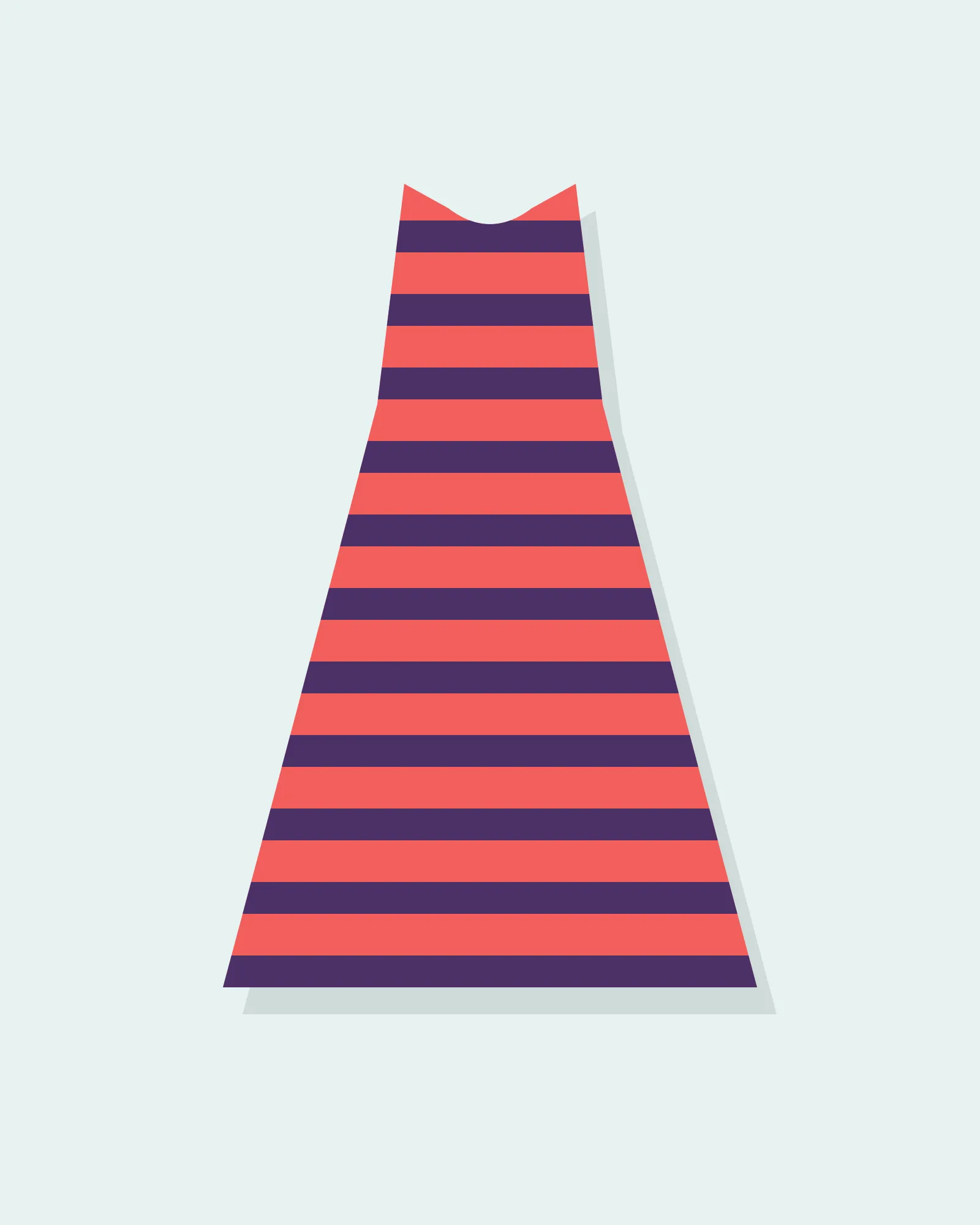 Vestido Mafalala em coral